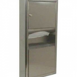 Surface-Mounted Paper Towel Dispenser/Waste Receptacle
