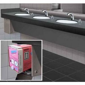 Soap System Cabinet with Pink Soap Cartridge