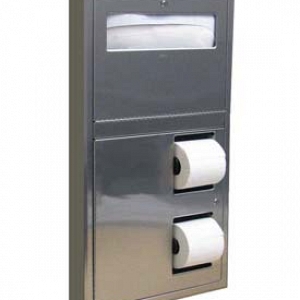 Surface-Mounted Seat-Cover Dispenser and Toilet Tissue Dispenser